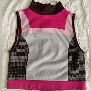 Wmns Zara multicolored mock neck crop top Size XS-S